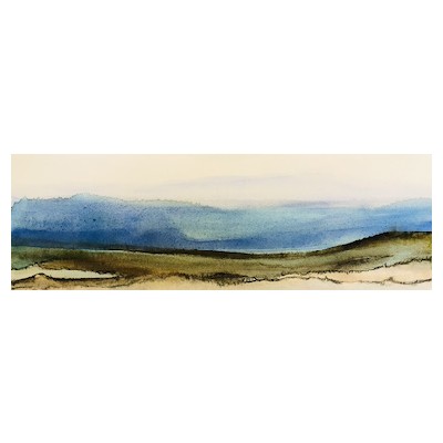 bewegt 7, Acryl auf Leinwand, 30x90 cm